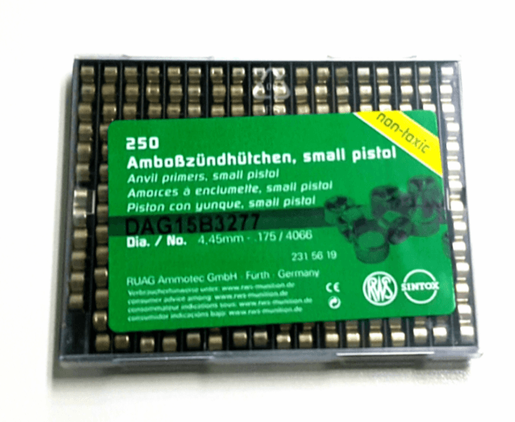 Primers RWS Leadfree Small Pistol Primers (2500 Primers) image 1