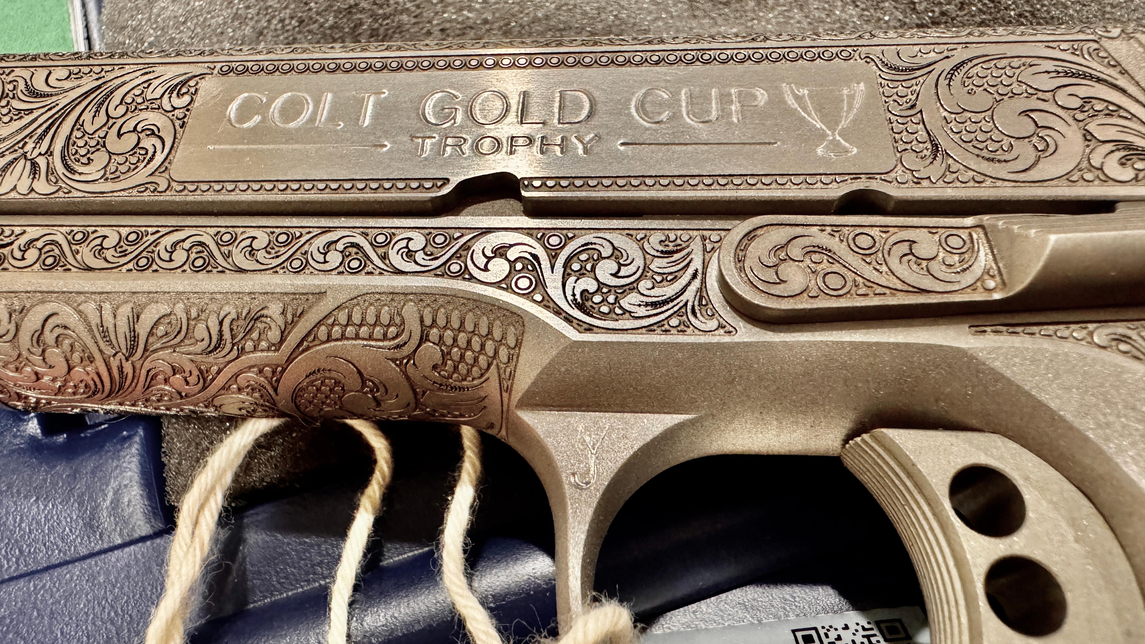 Handguns Absolutely BREATHTAKING Colt 1911 with Full Coverage Custom Engraving! image 3