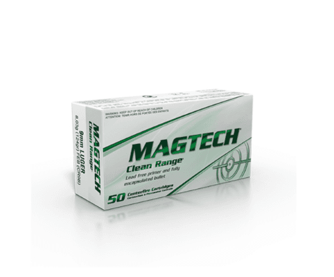 Hand Gun Ammunition Magtech Clean Range 9mm Luger Ammo 124 Grain Full Metal Jacket image 1