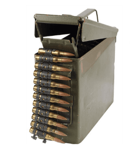 Linked Ammunition 7.62x51mm 150gr FMJ – 200-Round M13 Linked Belt image 1