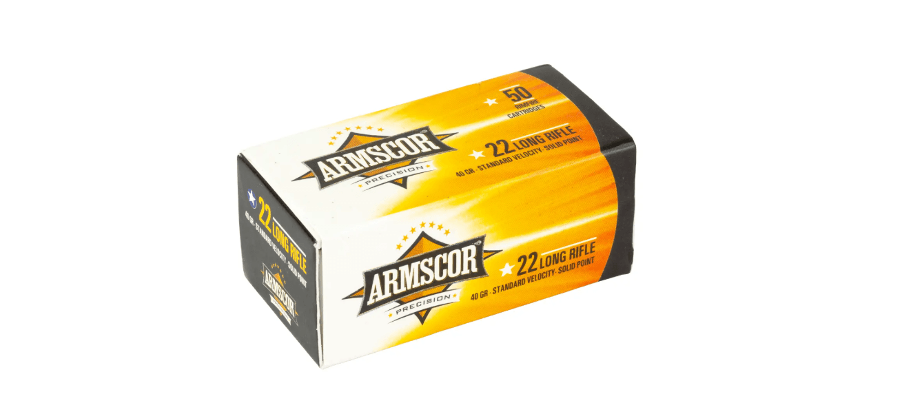 Rimfire Ammunition ARMSCOR .22LR 40GR Standard Velocity Solid Point 50RD Box image 2
