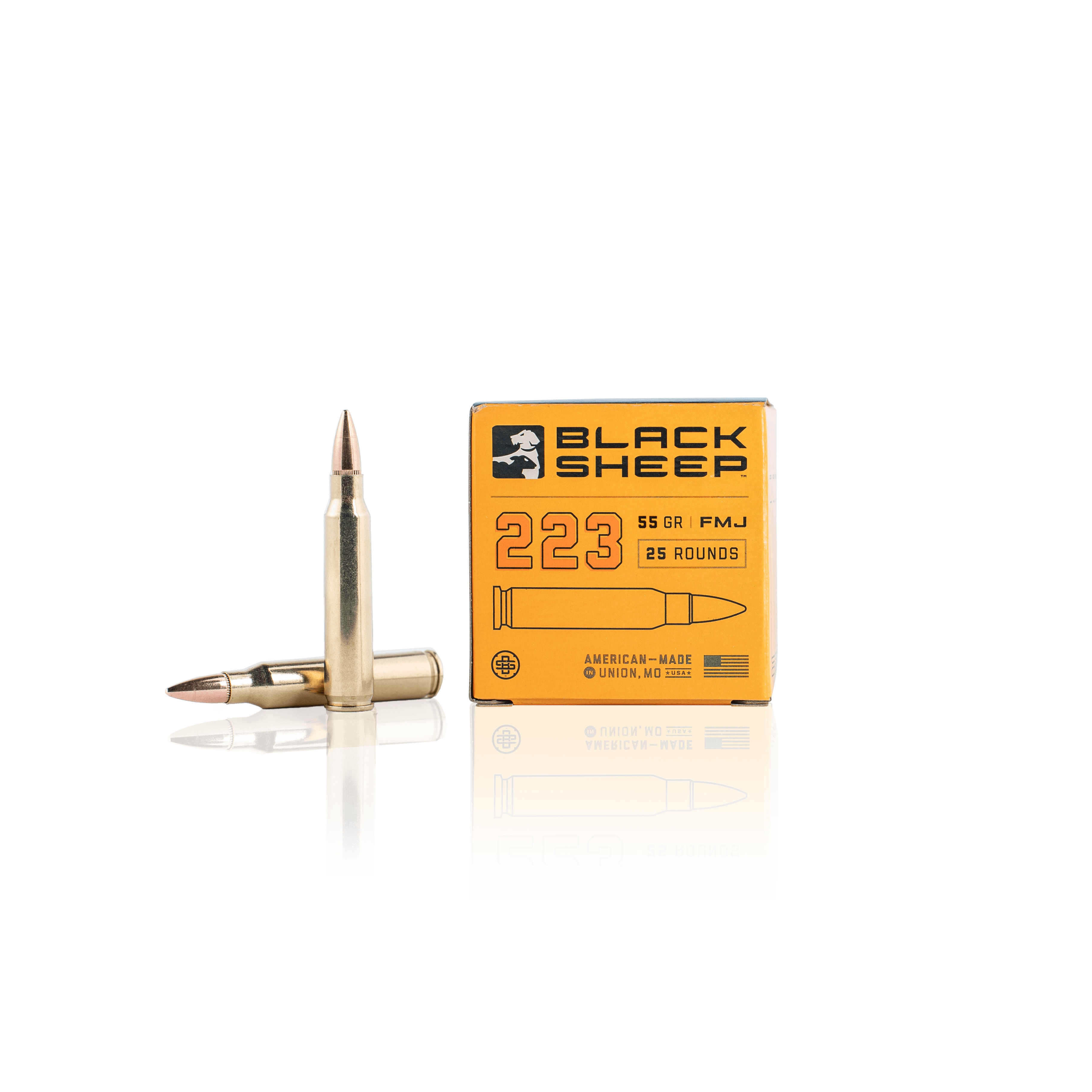 Rifle Ammunition Black Sheep .223 Remington 55gr FMJ 25 Round Box image 1