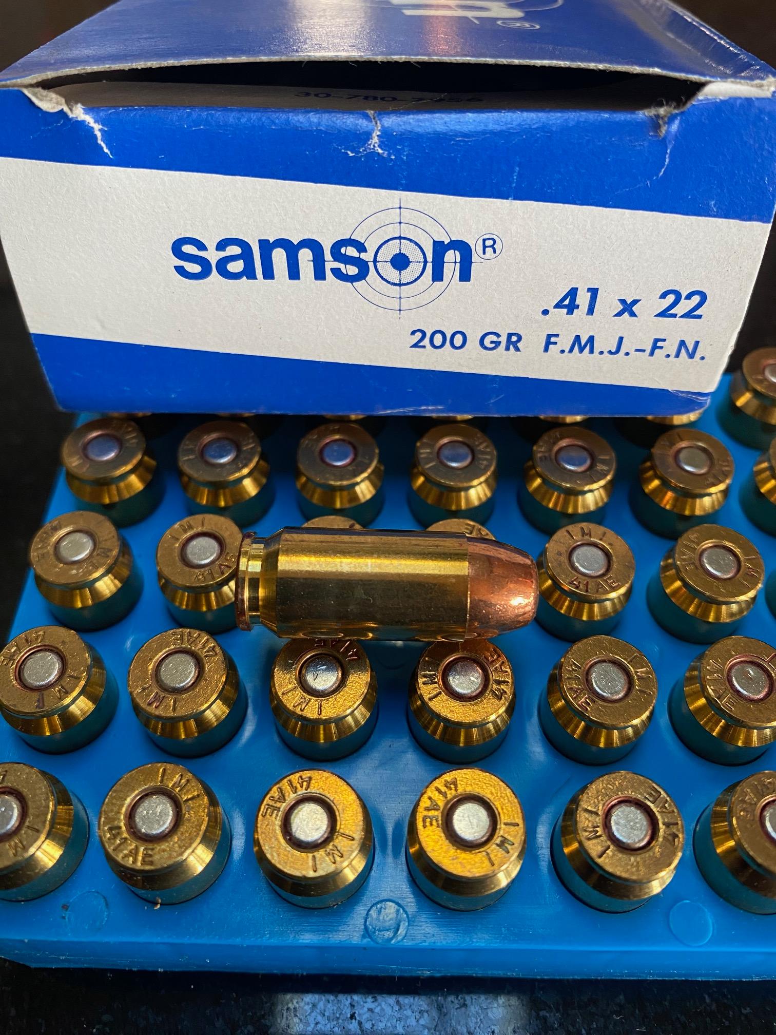 Hand Gun Ammunition New Old Stock .41 Action Express (41×22) 200gr FMJ – Desert Eagle | 50rd Box image 1