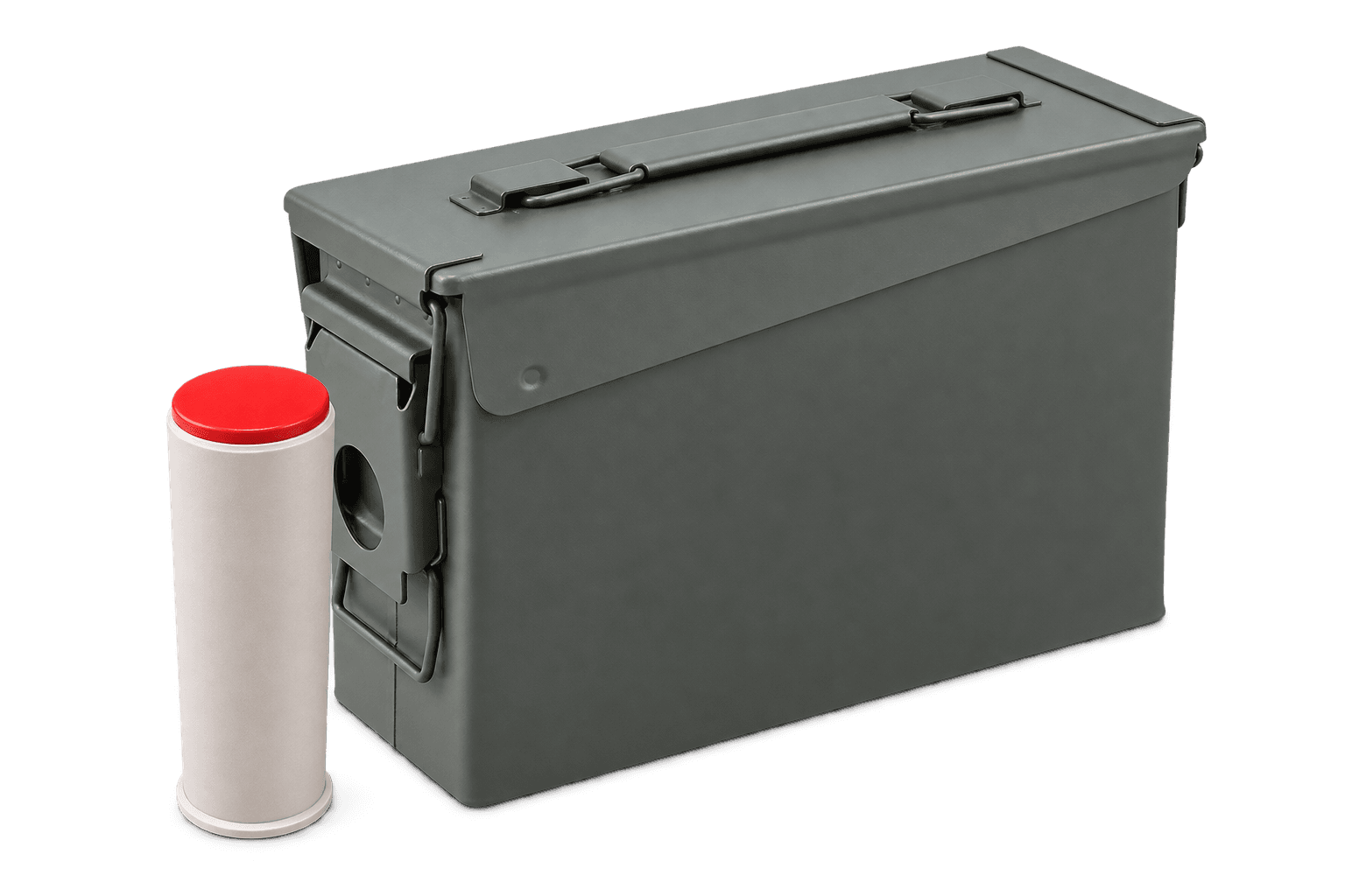 37 / 40mm 37mm Boom Box – 10 Round Variety Pack in .30 Cal Ammo Can image 1