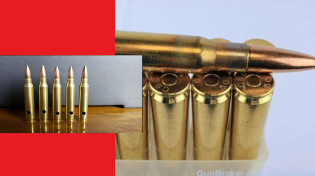 An image showing blank bullets with holes drilled in the side